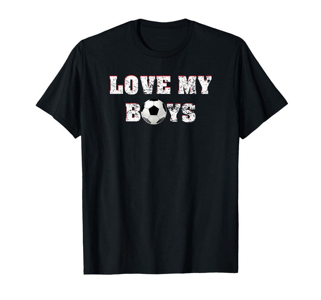 Love My Mom Dad Soccer Cheer Ladies T-Shirt - Unique Graphic Unisex - T-Shirt, Sweatshirt, Hoodie