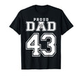 Number 43 Custom Proud Soccer Futbol T-Shirt - Novelty Apparel for Adults - T-Shirt, Sweatshirt, Hoodie