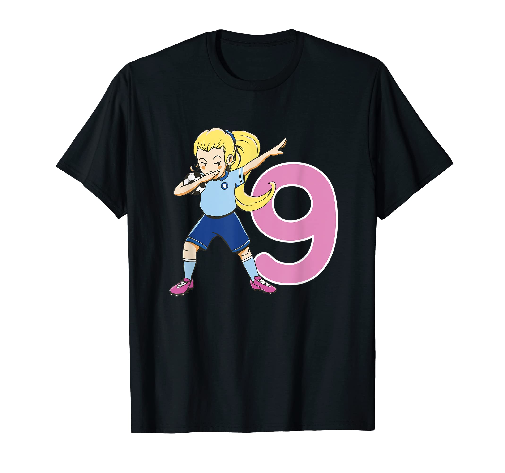 Soccer Im 9 Years Childs Birthday T-Shirt - Custom Art Print Men Women - T-Shirt, Sweatshirt, Hoodie