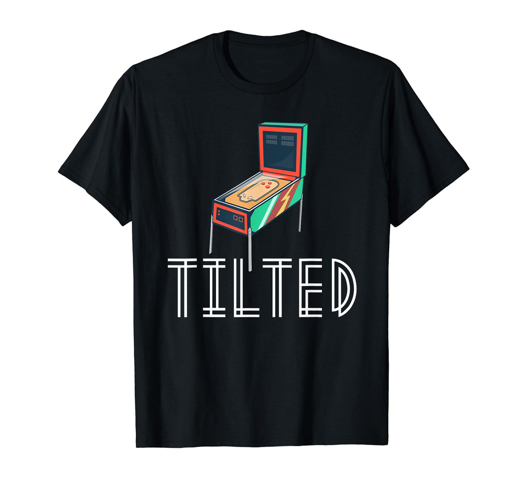 Tilted Pinball Arcade Machine Gamer Gift T-Shirt - Minimalist Print Unisex - T-Shirt, Sweatshirt, Hoodie