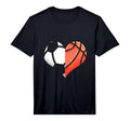 Soccer Basketball Ball Heart Football T-Shirt - Trendy Graphic Unisex - T-Shirt, Sweatshirt, Hoodie