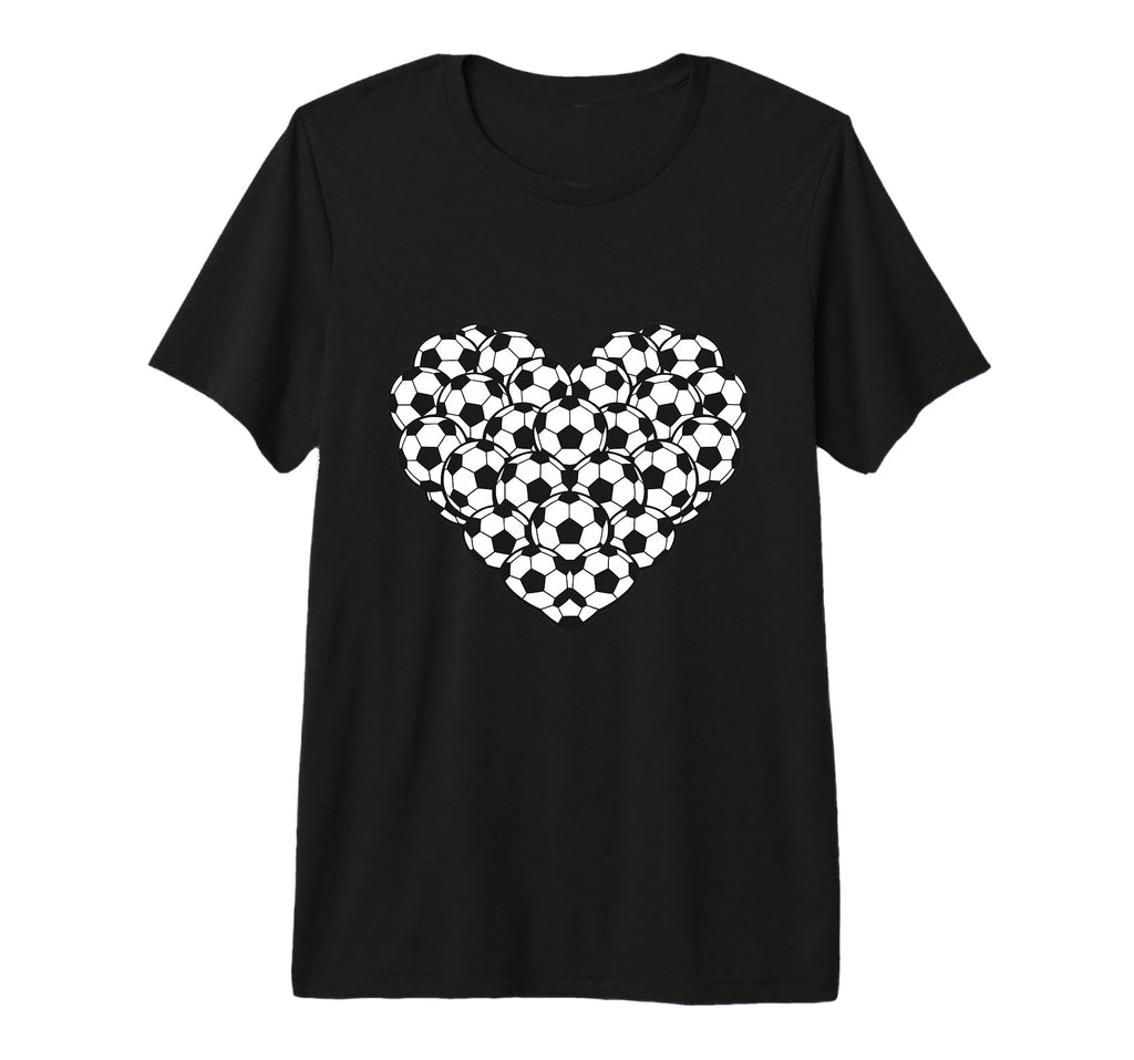 Heart Shaped Soccer Ball Artwork Tri T-Shirt - Minimalist Print Men Women - T-Shirt, Sweatshirt, Hoodie