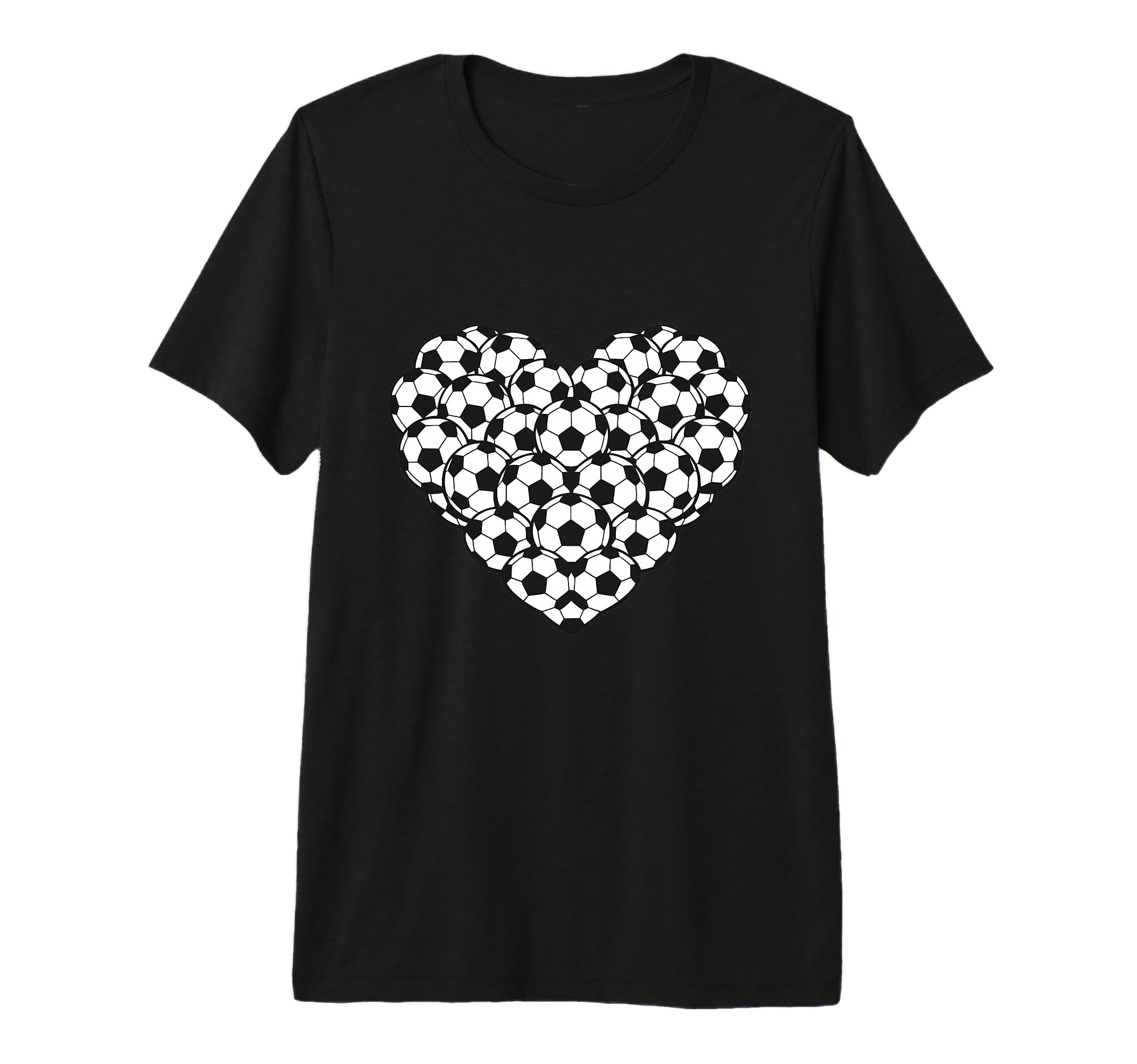 Heart Shaped Soccer Ball Artwork Tri T-Shirt - Minimalist Print Men Women - T-Shirt, Sweatshirt, Hoodie