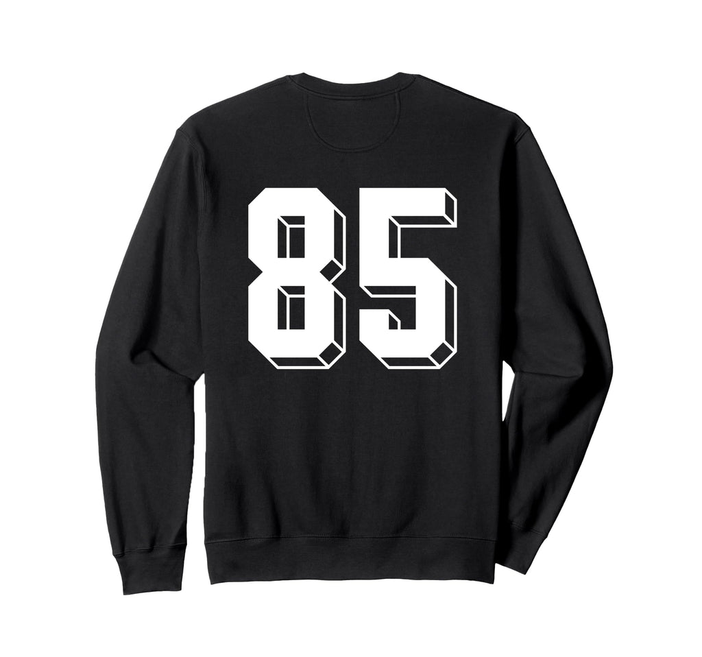 Number 85 Backside 80S 90S Team Sweatshirt - Trendy Graphic for Adults - T-Shirt, Sweatshirt, Hoodie