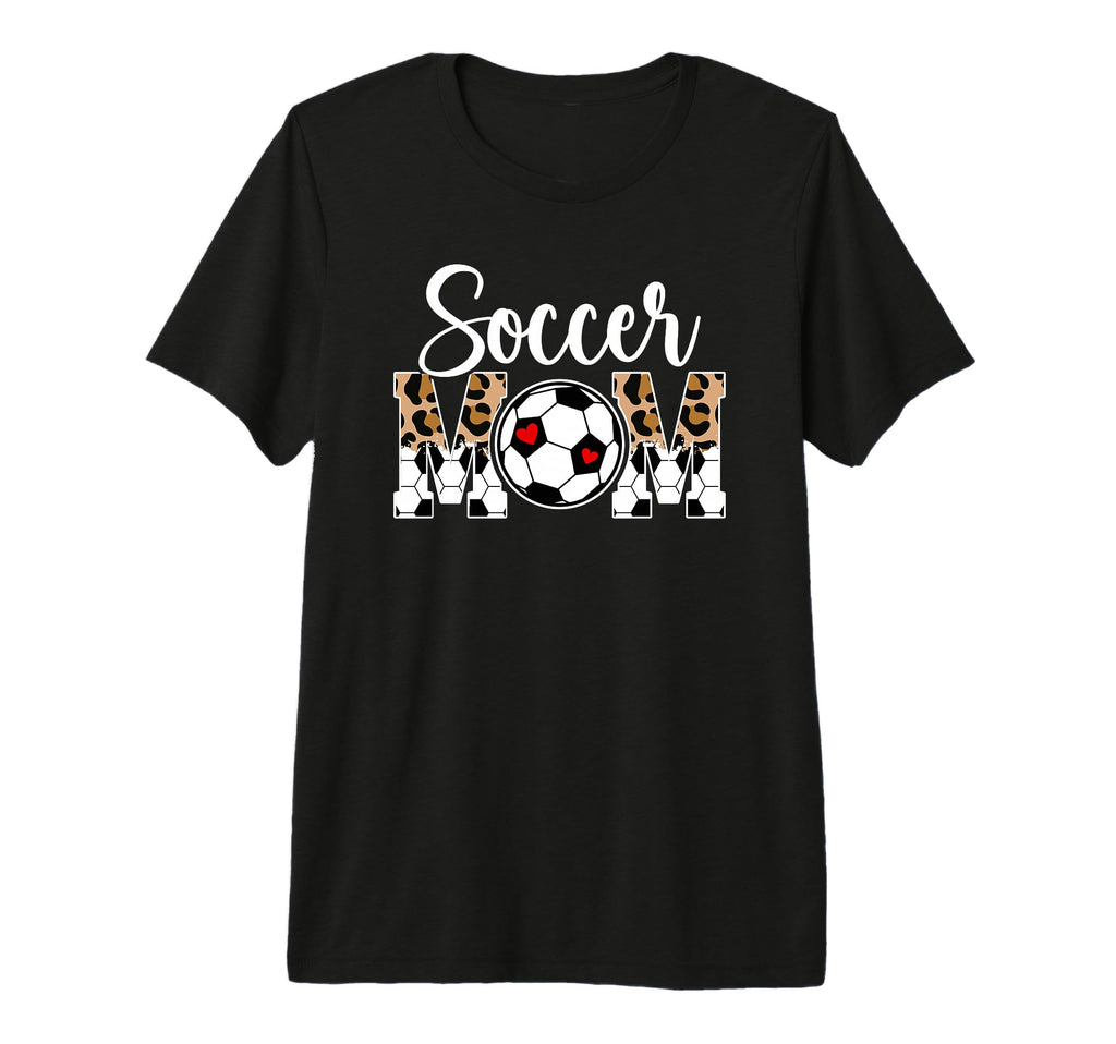 Soccer Mom Soccer Player Mama Leopard T-Shirt - Aesthetic Graphic Unisex - T-Shirt, Sweatshirt, Hoodie