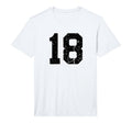 Number 18 Sport Black Distressed T-Shirt - Fun Novelty Design Unisex - T-Shirt, Sweatshirt, Hoodie