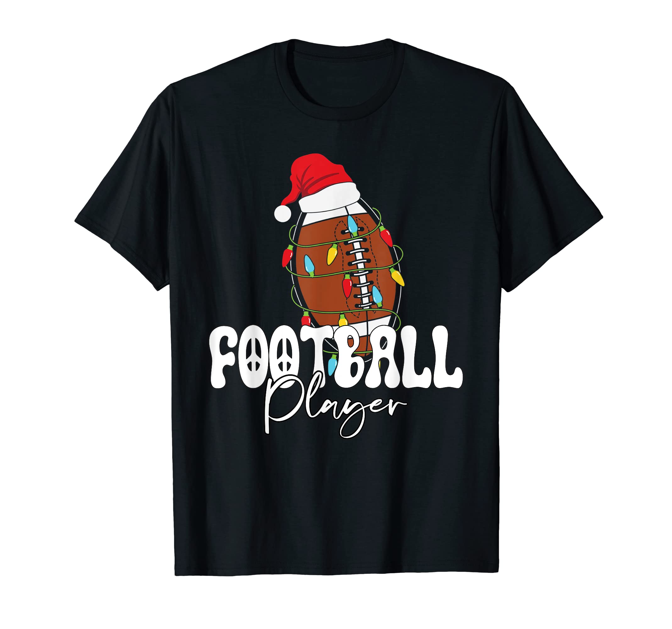 Funny Santas Hat Football Player Soccer T-Shirt - Trendy Graphic for Adults - T-Shirt, Sweatshirt, Hoodie
