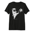 Kawaii Soccer Pug Ball Scoring Dog Score T-Shirt - Custom Art Print Unisex - T-Shirt, Sweatshirt, Hoodie