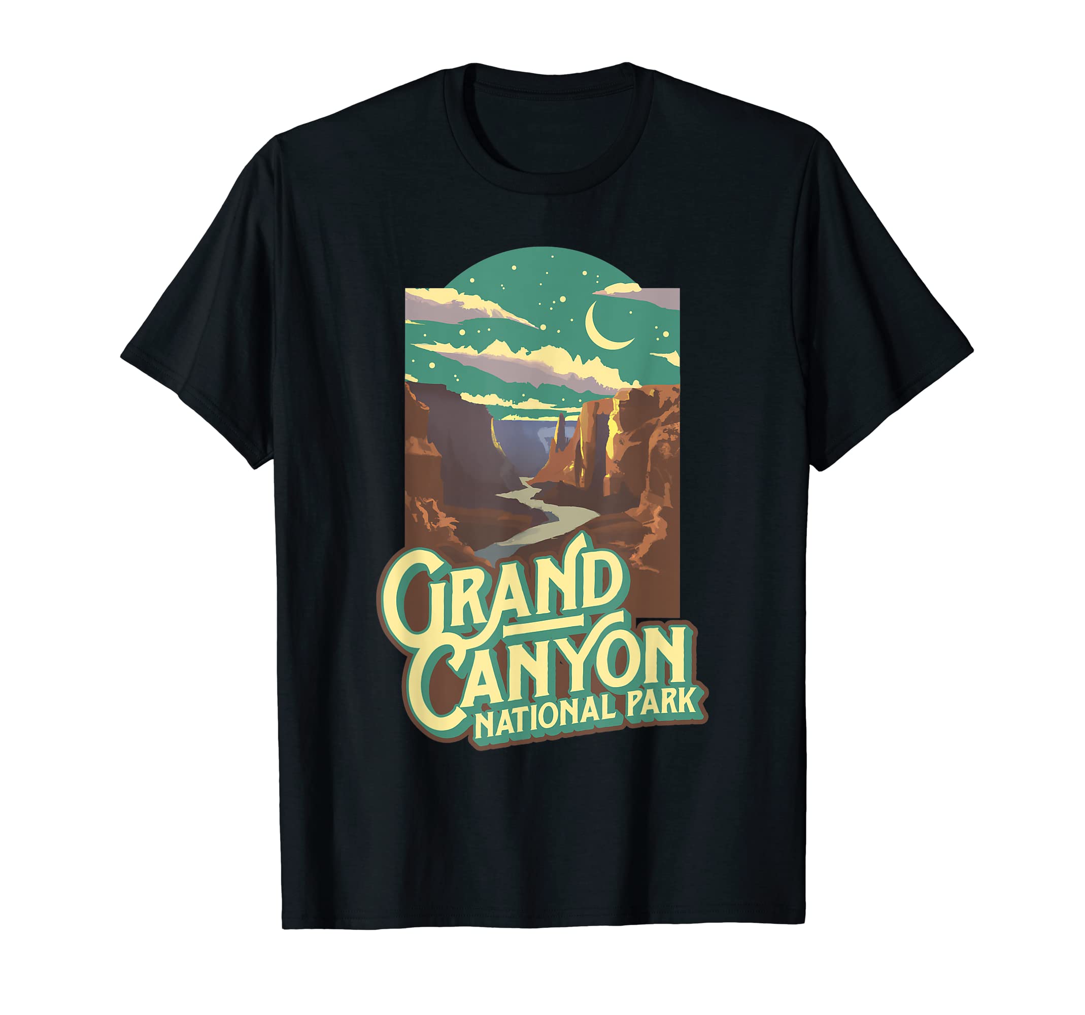 Grand Canyon National Park Night Wpa T-Shirt - Novelty Apparel Men Women - T-Shirt, Sweatshirt, Hoodie