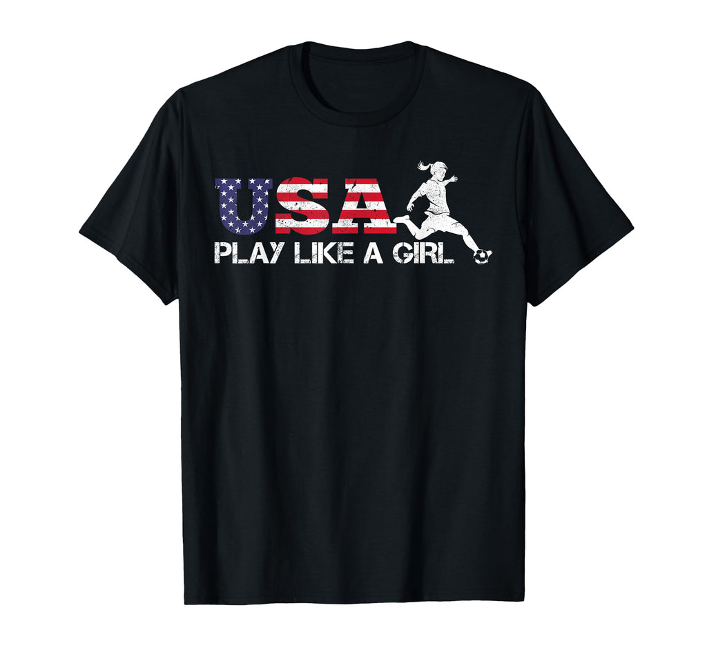 Usa Play Like Usa Soccer Flag 4Th July T-Shirt - Graphic Print for Adults - T-Shirt, Sweatshirt, Hoodie