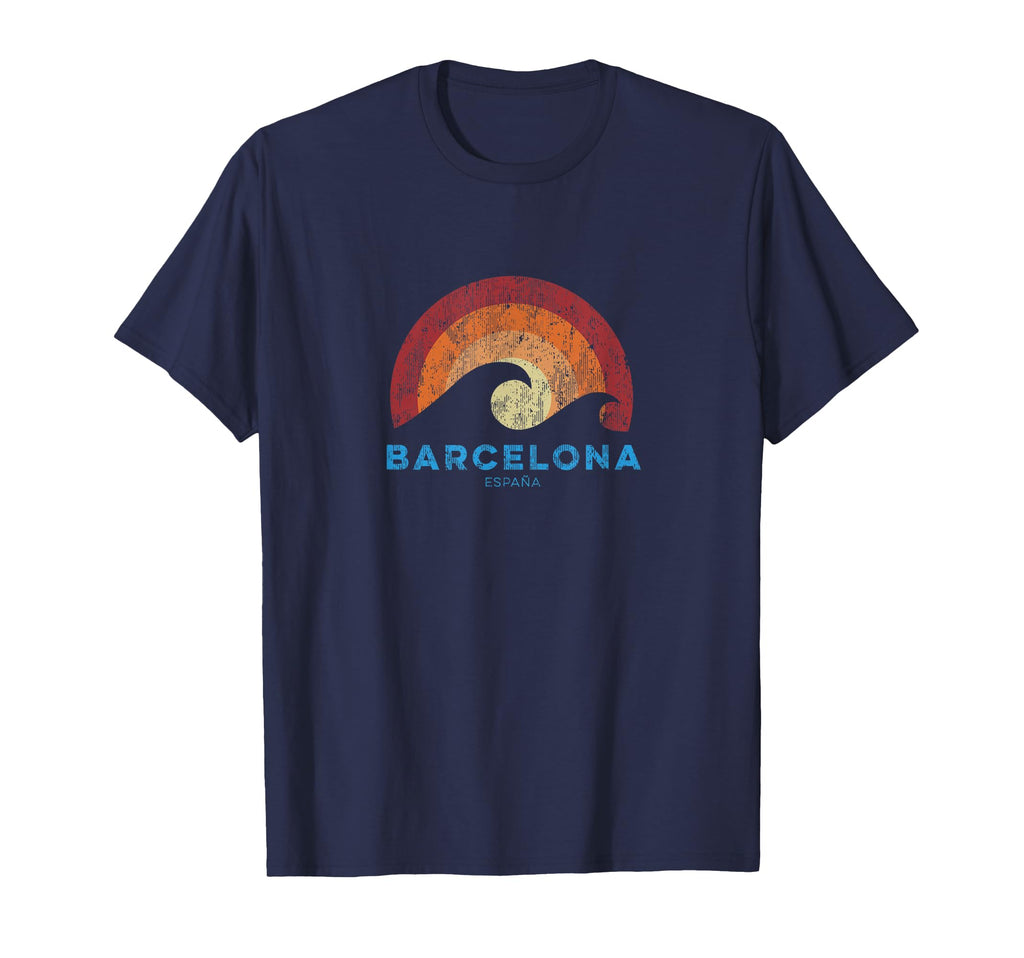 Barcelona Spain Espana Surf Beach Vibe T-Shirt - Custom Art Print Unisex - T-Shirt, Sweatshirt, Hoodie