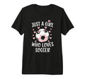 Just Soccer Hearts Love Soccer Ball T-Shirt - Novelty Apparel Men Women - T-Shirt, Sweatshirt, Hoodie