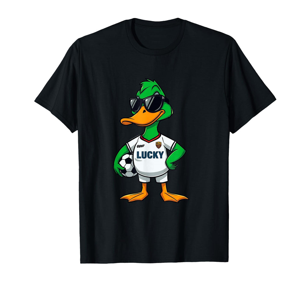 Lucky Duck Soccer T-Shirt - Unique Graphic Men Women - T-Shirt, Sweatshirt, Hoodie