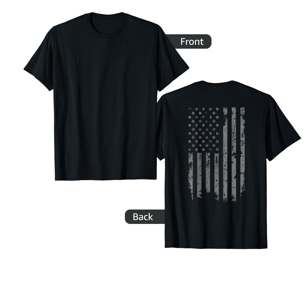 Distressed American Flag T-Shirt - Custom Art Print for Adults - T-Shirt, Sweatshirt, Hoodie