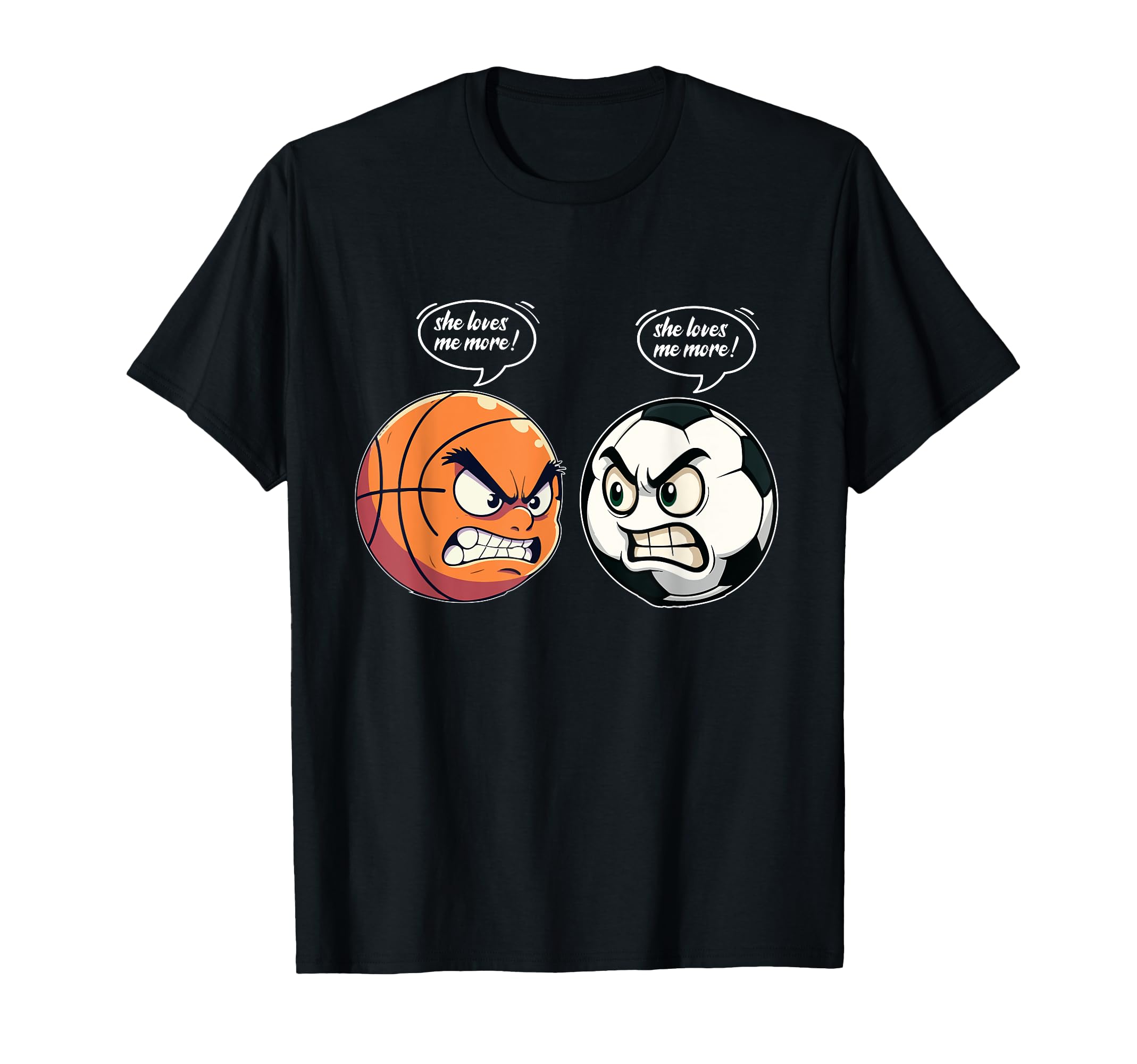Soccer Basketball Daughter She Love Me T-Shirt - Novelty Apparel Unisex - T-Shirt, Sweatshirt, Hoodie