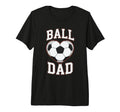 Mens Ball Dad Heart Soccer Father T-Shirt - Minimalist Print Men Women - T-Shirt, Sweatshirt, Hoodie