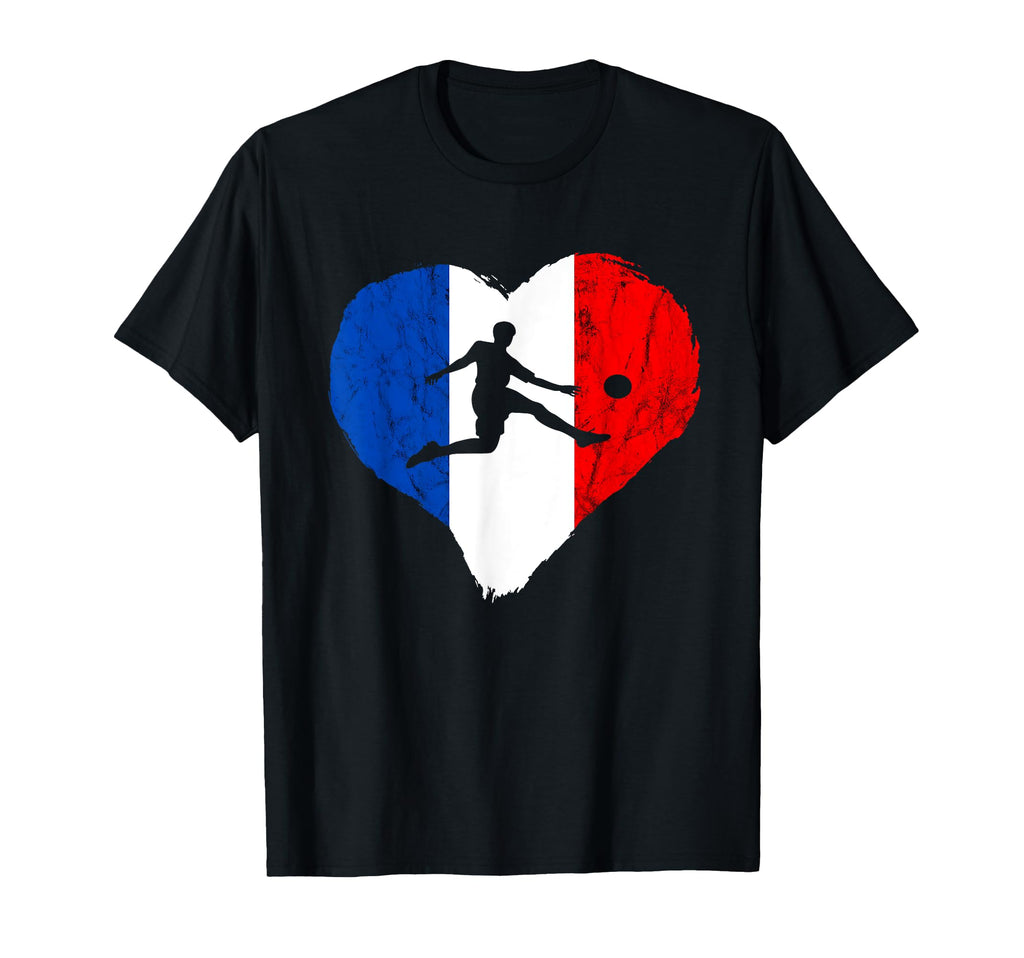 France French Soccer Team Heart French T-Shirt - Trendy Graphic Unisex - T-Shirt, Sweatshirt, Hoodie