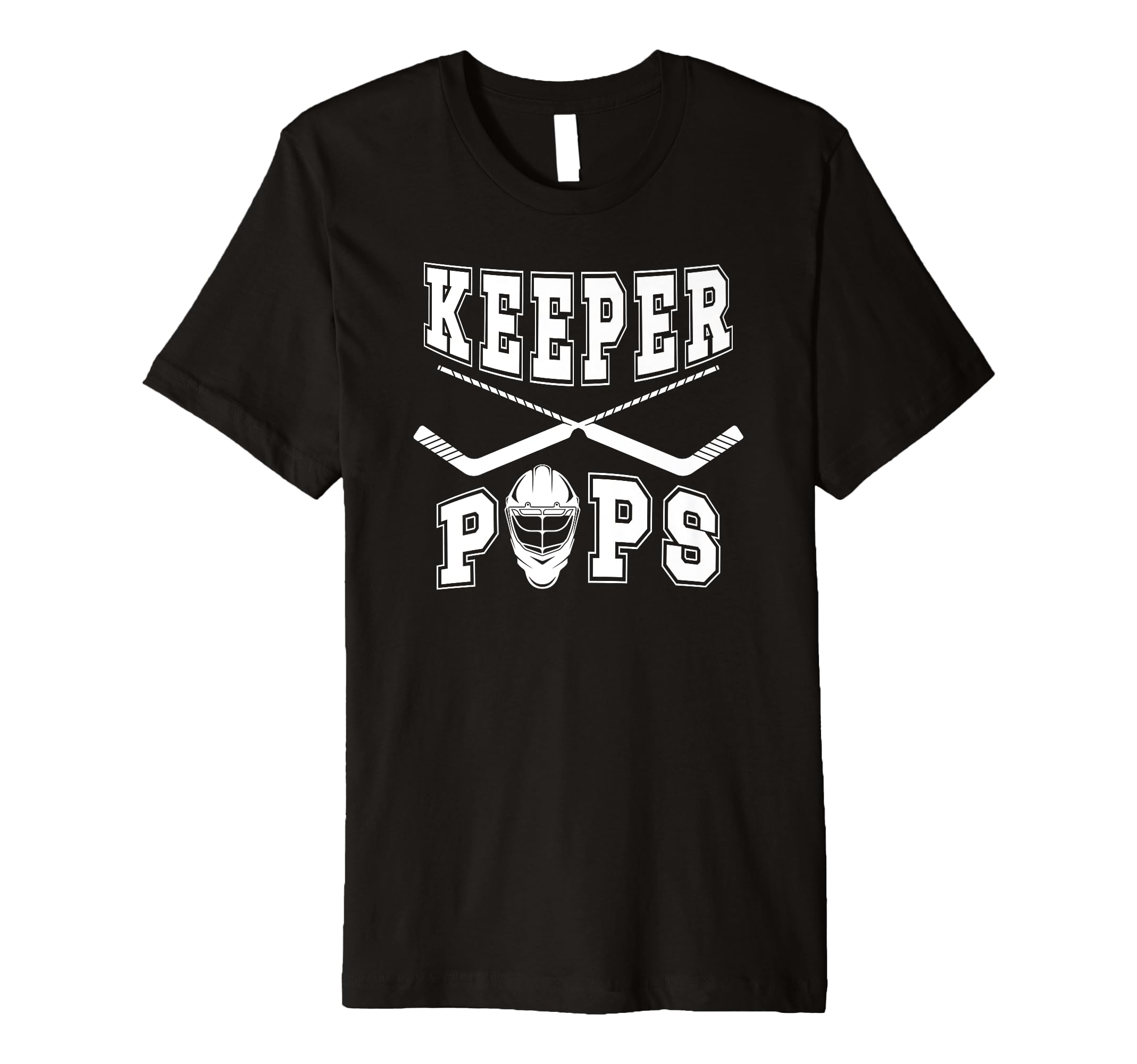 Mens Ice Hockey Keeper Pops Ice T-Shirt - Novelty Apparel for Adults - T-Shirt, Sweatshirt, Hoodie