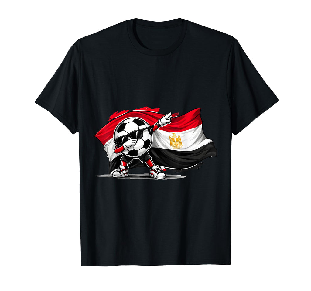 Dabbing Ball Soccer Egypt Flag T-Shirt - Aesthetic Graphic Men Women - T-Shirt, Sweatshirt, Hoodie