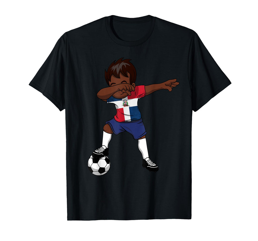 Dabbing Soccer Dominican Republic Gift T-Shirt - Aesthetic Graphic Unisex - T-Shirt, Sweatshirt, Hoodie