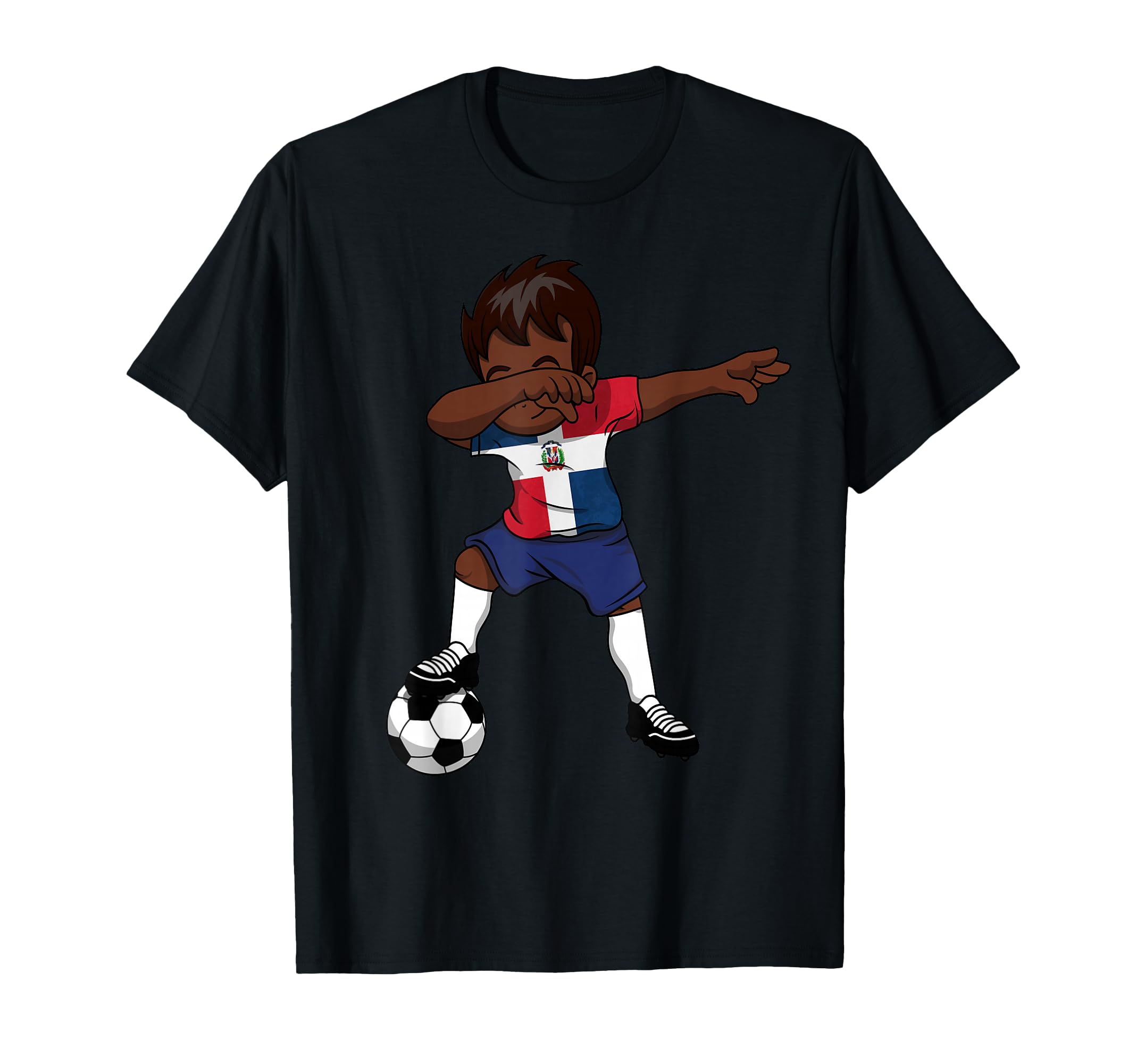 Dabbing Soccer Dominican Republic Gift T-Shirt - Aesthetic Graphic Unisex - T-Shirt, Sweatshirt, Hoodie