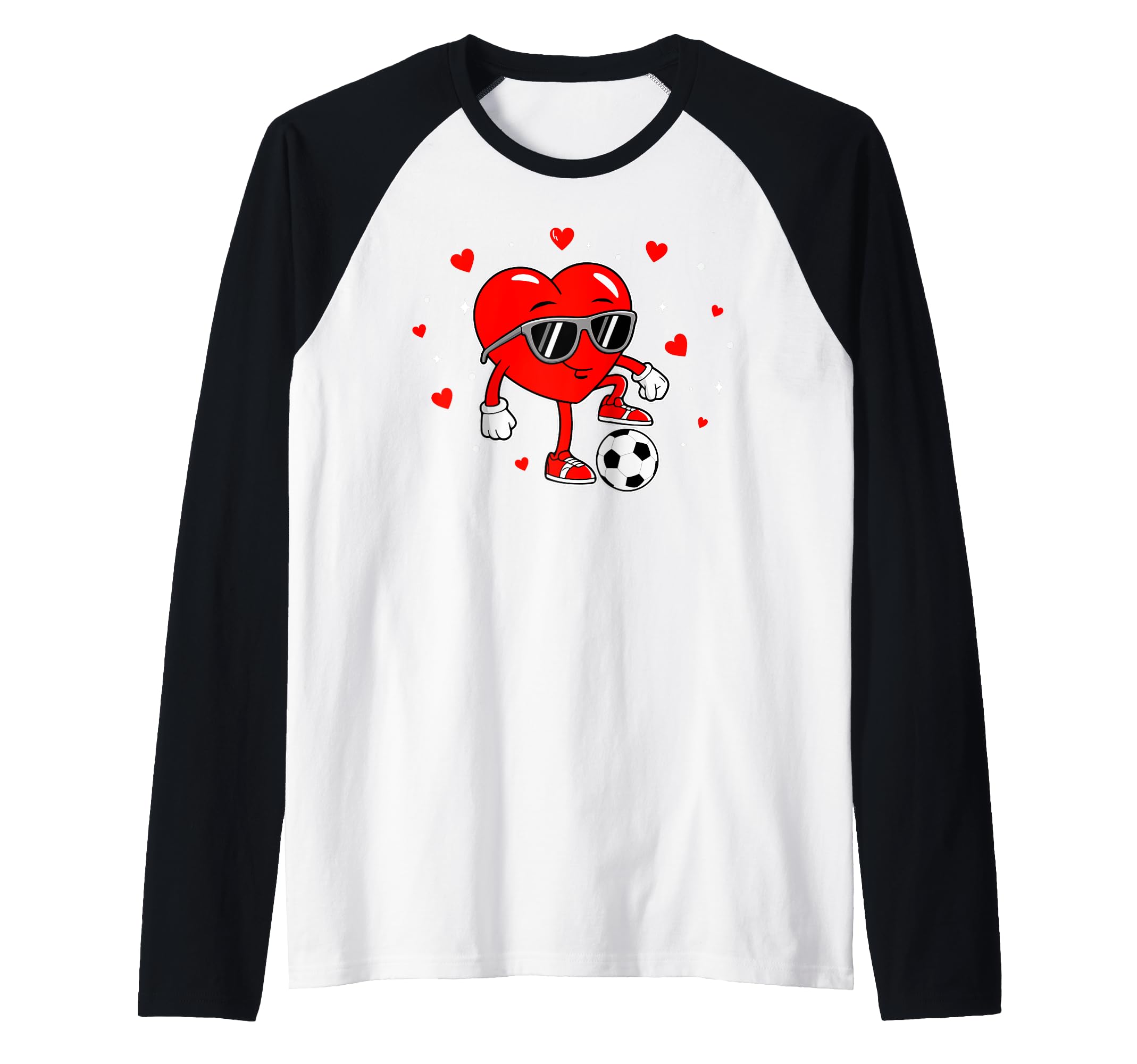 Heart Playing Soccer Love Sports Hoodie - Minimalist Print Men Women - T-Shirt, Sweatshirt, Hoodie