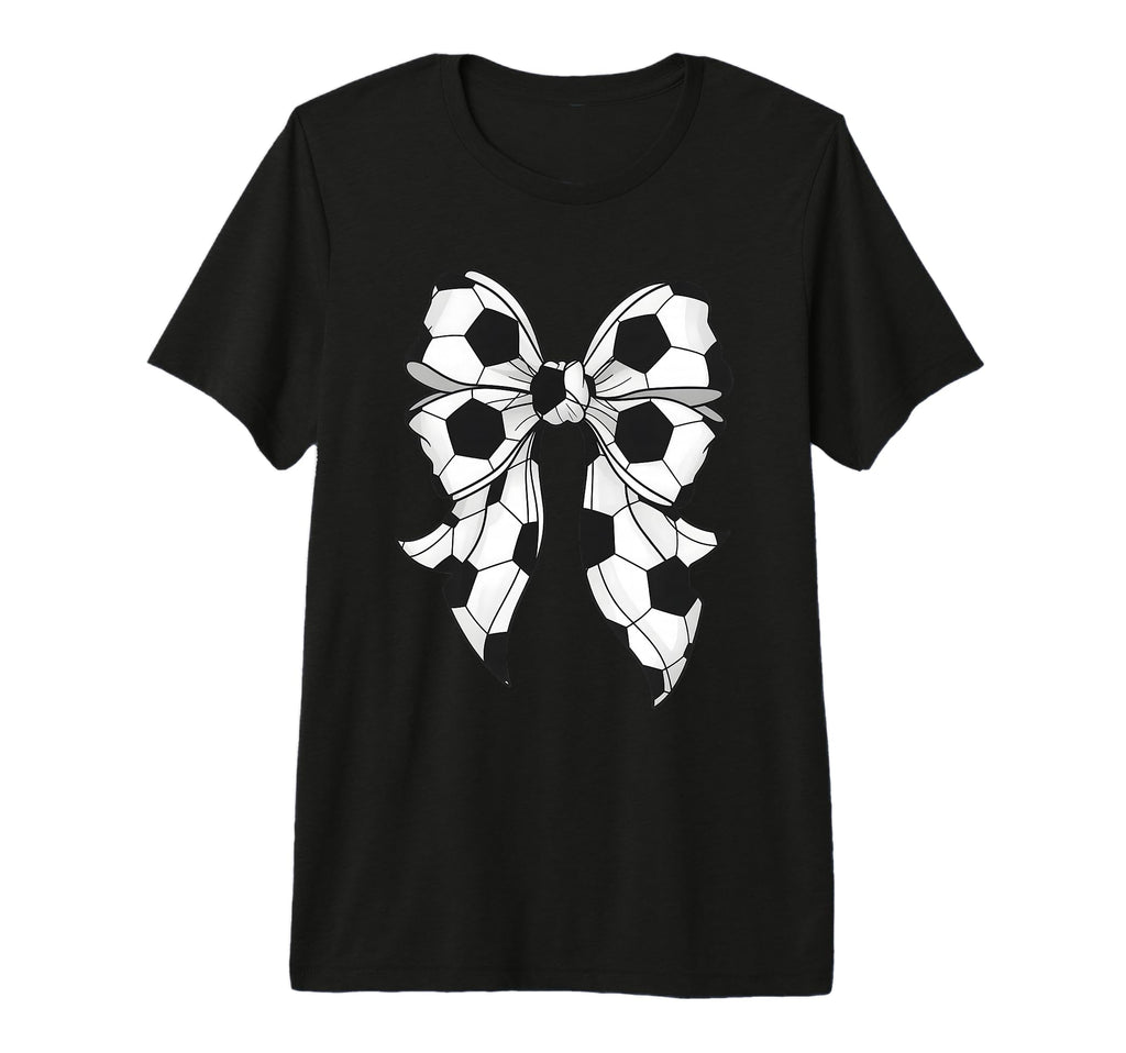 Soccer Coquette Bow Soccer Mama Mom Tri T-Shirt - Minimalist Print Unisex - T-Shirt, Sweatshirt, Hoodie