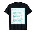 Pc Computer Geek Peace Love Skate T-Shirt - Custom Art Print for Adults - T-Shirt, Sweatshirt, Hoodie
