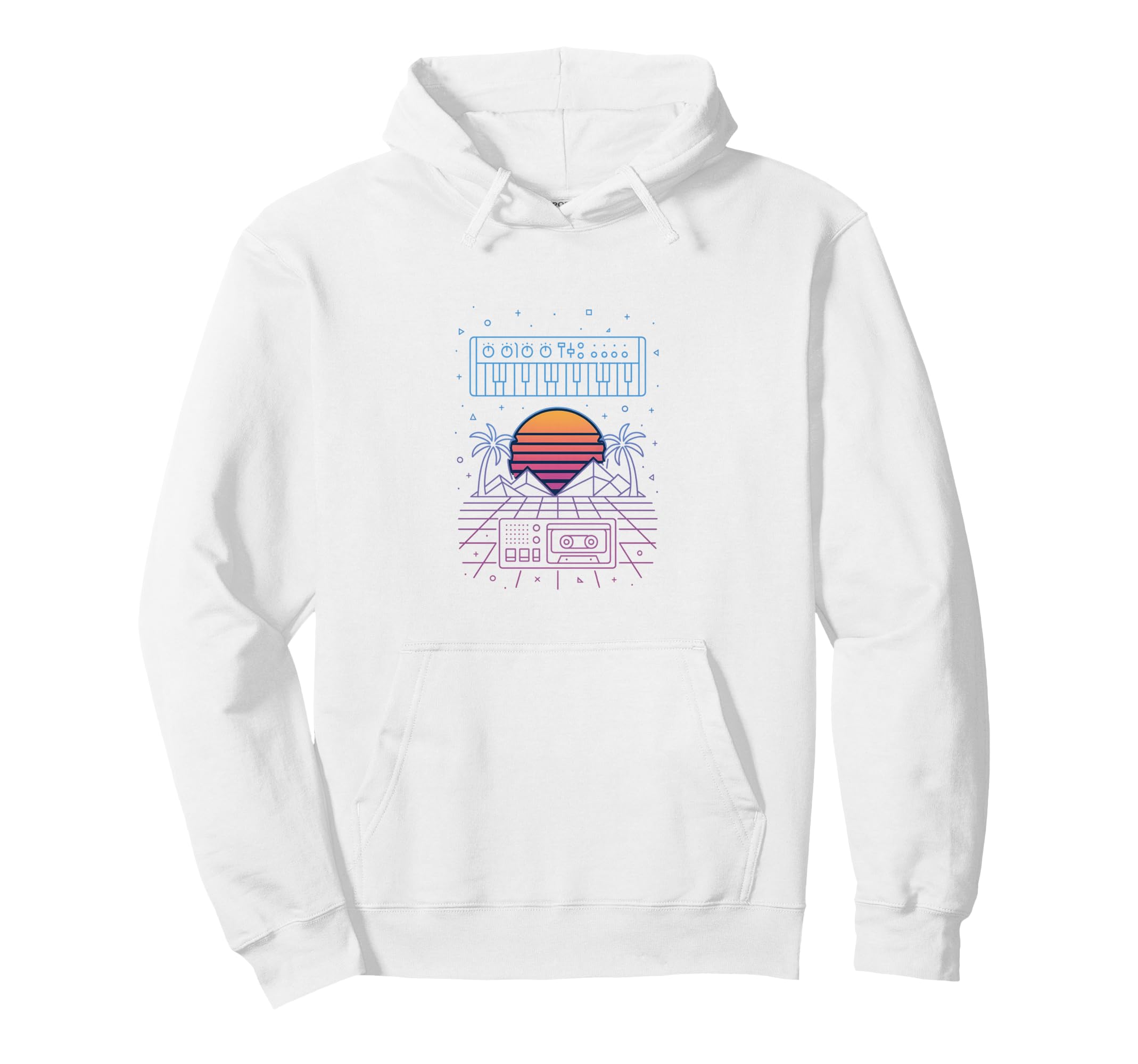 80S Synthwave Hoodie - Aesthetic Graphic for Adults - T-Shirt, Sweatshirt, Hoodie