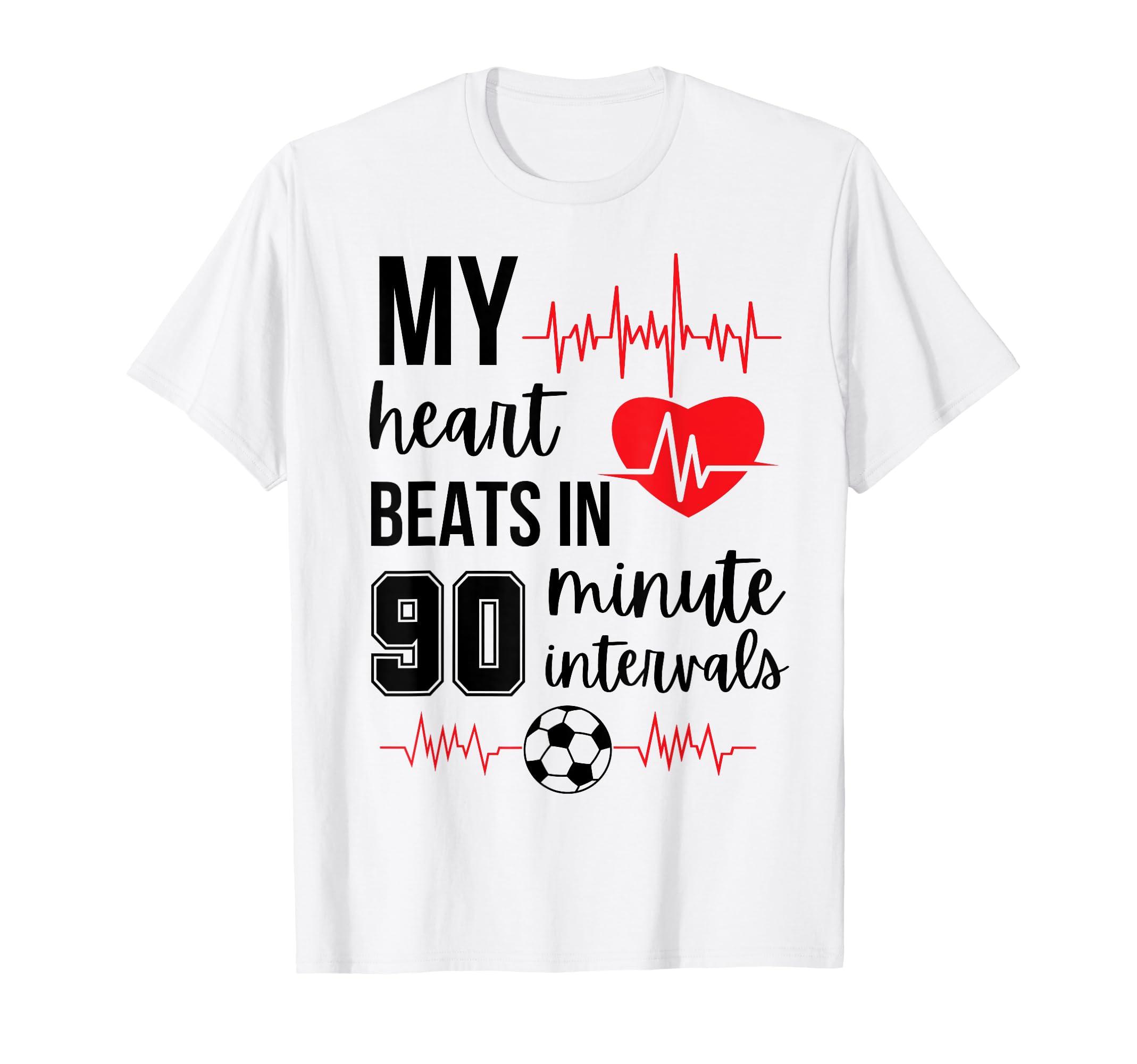 Soccer Fan Heartbeat T-Shirt - Custom Art Print Unisex - T-Shirt, Sweatshirt, Hoodie