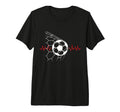 Soccer Ball Heartbeat Players And T-Shirt - Minimalist Print Men Women - T-Shirt, Sweatshirt, Hoodie