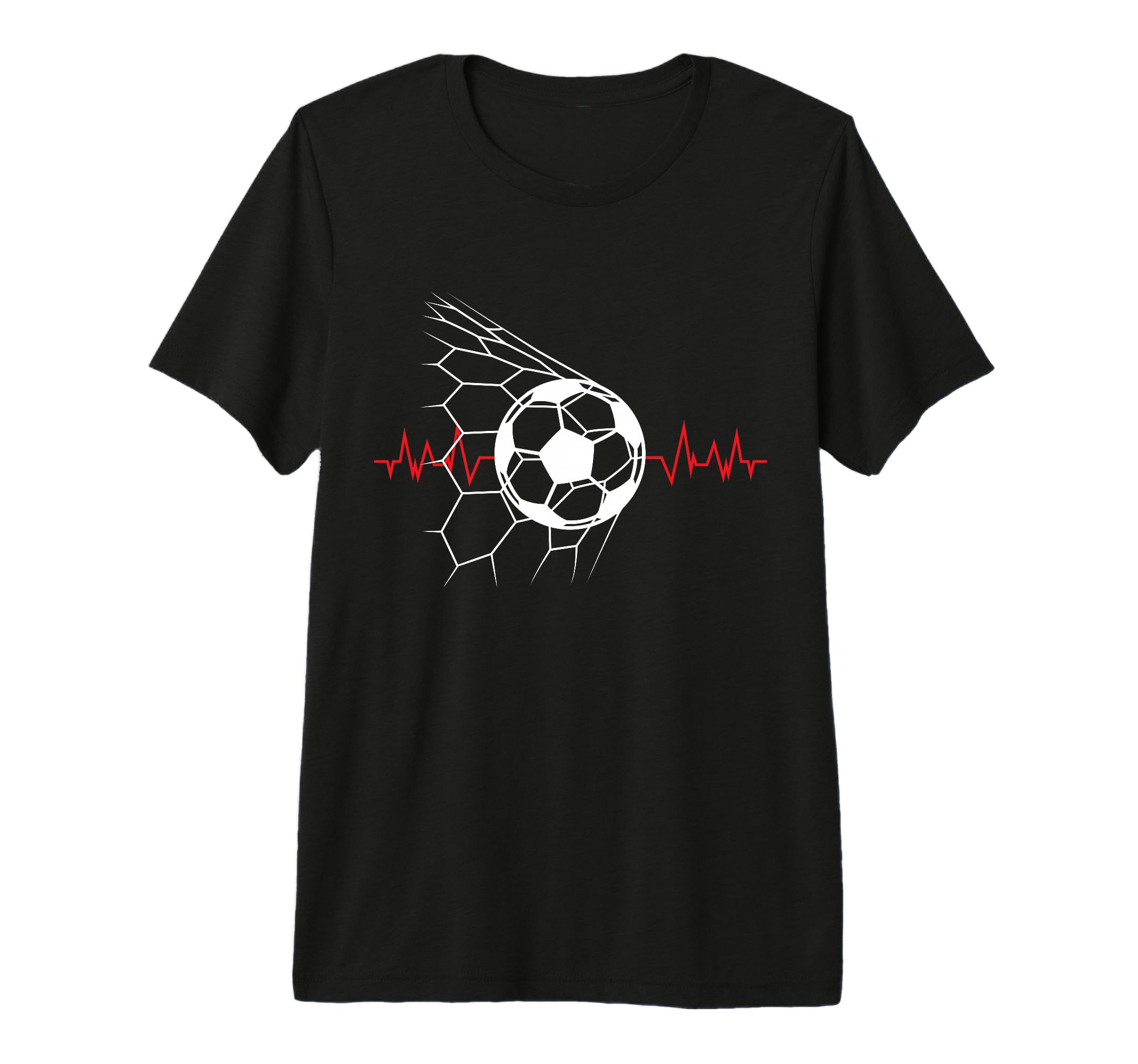 Soccer Ball Heartbeat Players And T-Shirt - Minimalist Print Men Women - T-Shirt, Sweatshirt, Hoodie