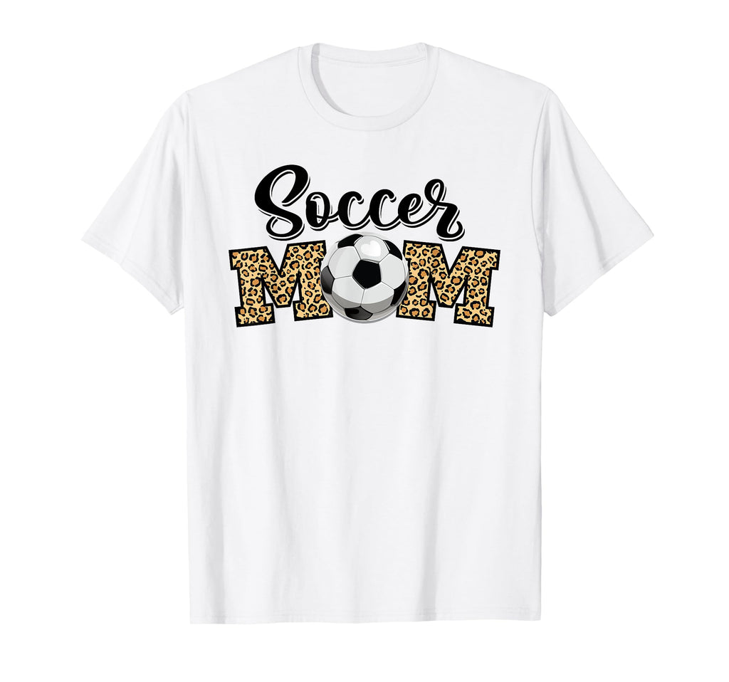 Soccer Mom Leopard Soccer Ball Sports T-Shirt - Trendy Graphic Men Women - T-Shirt, Sweatshirt, Hoodie