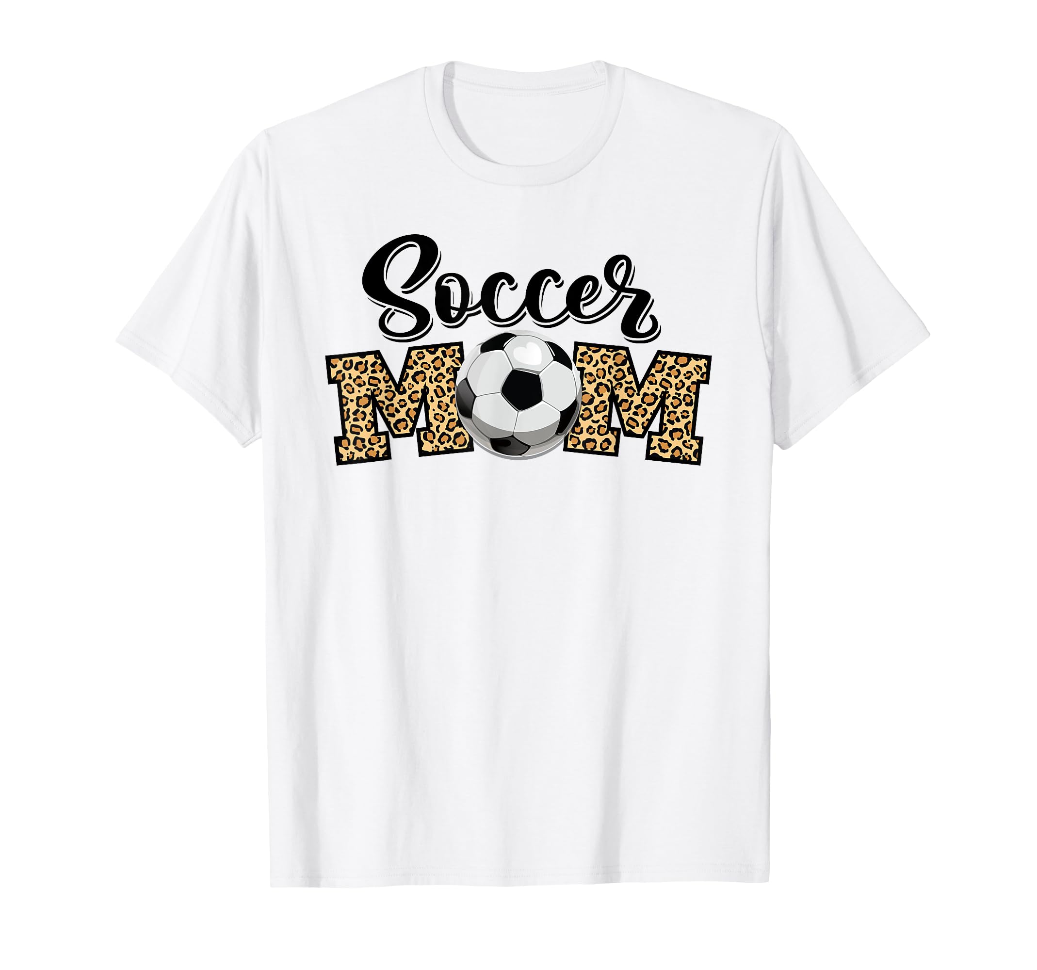 Soccer Mom Leopard Soccer Ball Sports T-Shirt - Trendy Graphic Men Women - T-Shirt, Sweatshirt, Hoodie