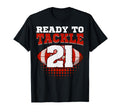 Football 21St Birthday Player Tackle T-Shirt - Aesthetic Graphic Men Women - T-Shirt, Sweatshirt, Hoodie