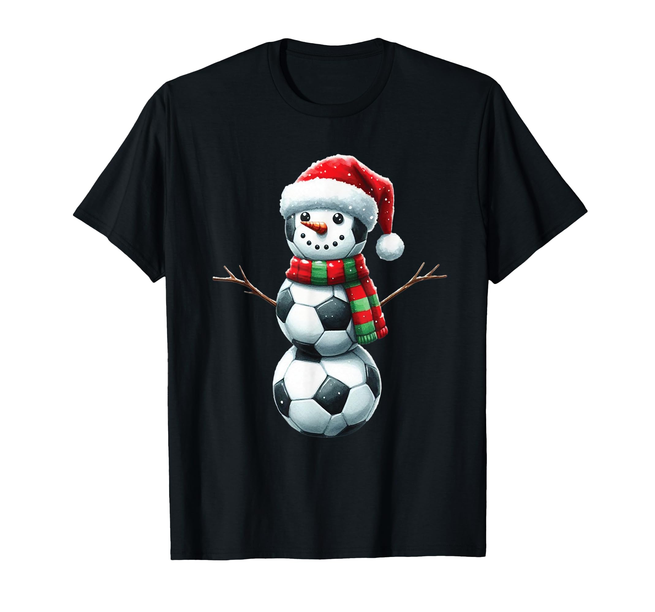 Soccer Balls Snowman T-Shirt - Streetwear Style Men Women - T-Shirt, Sweatshirt, Hoodie