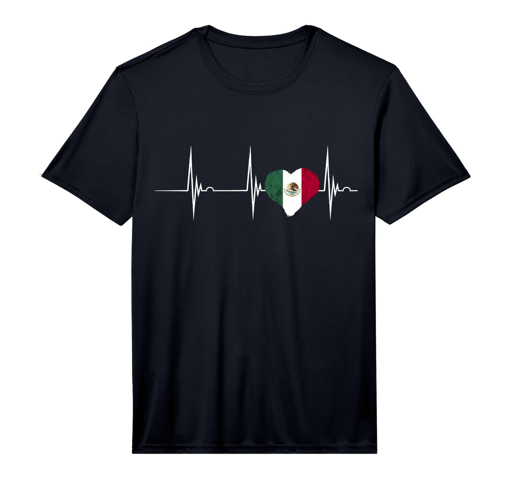 Mexico Heart Heartbeat Ekg Pulse Mexican T-Shirt - Unique Graphic Unisex - T-Shirt, Sweatshirt, Hoodie