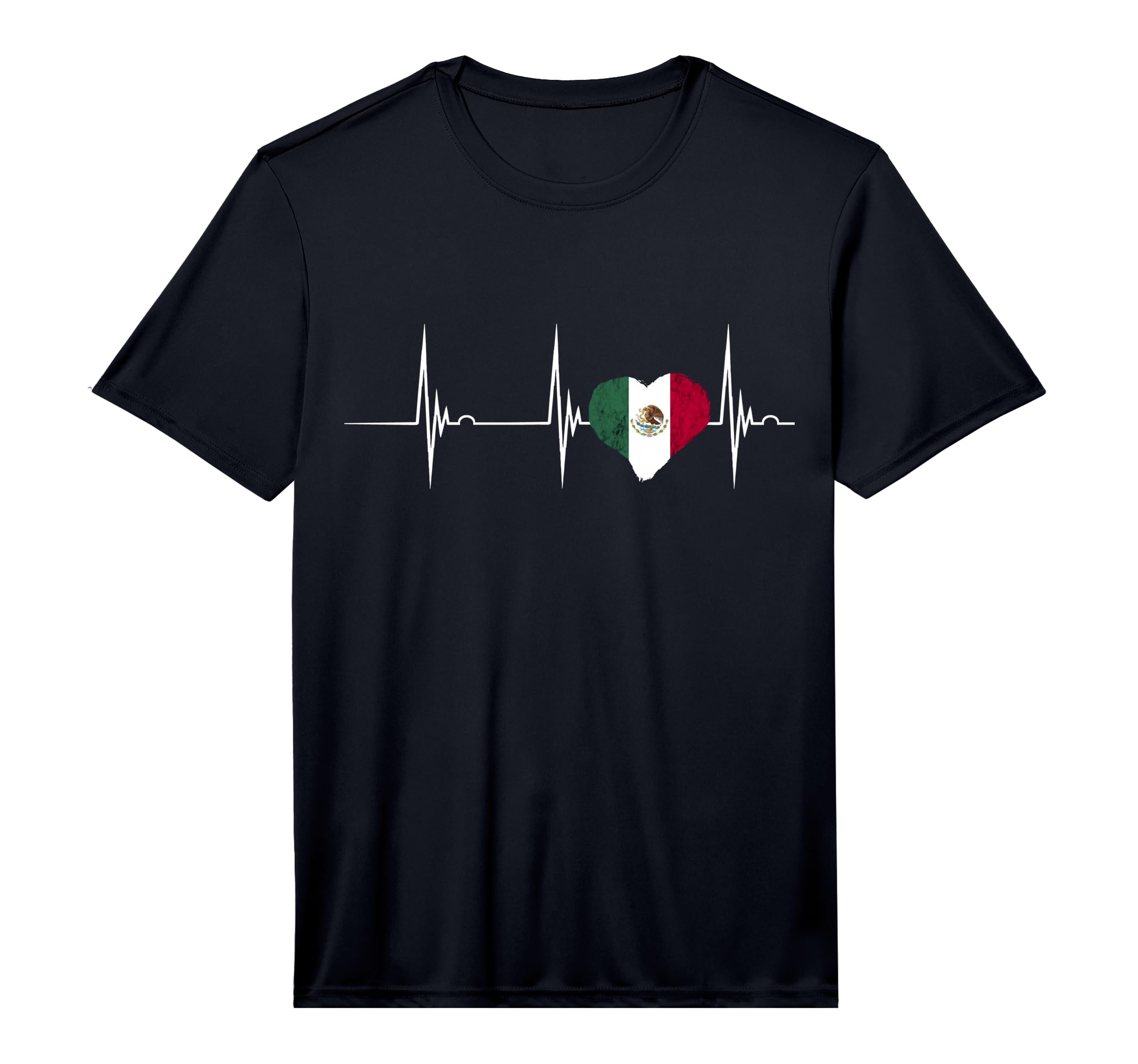 Mexico Heart Heartbeat Ekg Pulse Mexican T-Shirt - Unique Graphic Unisex - T-Shirt, Sweatshirt, Hoodie