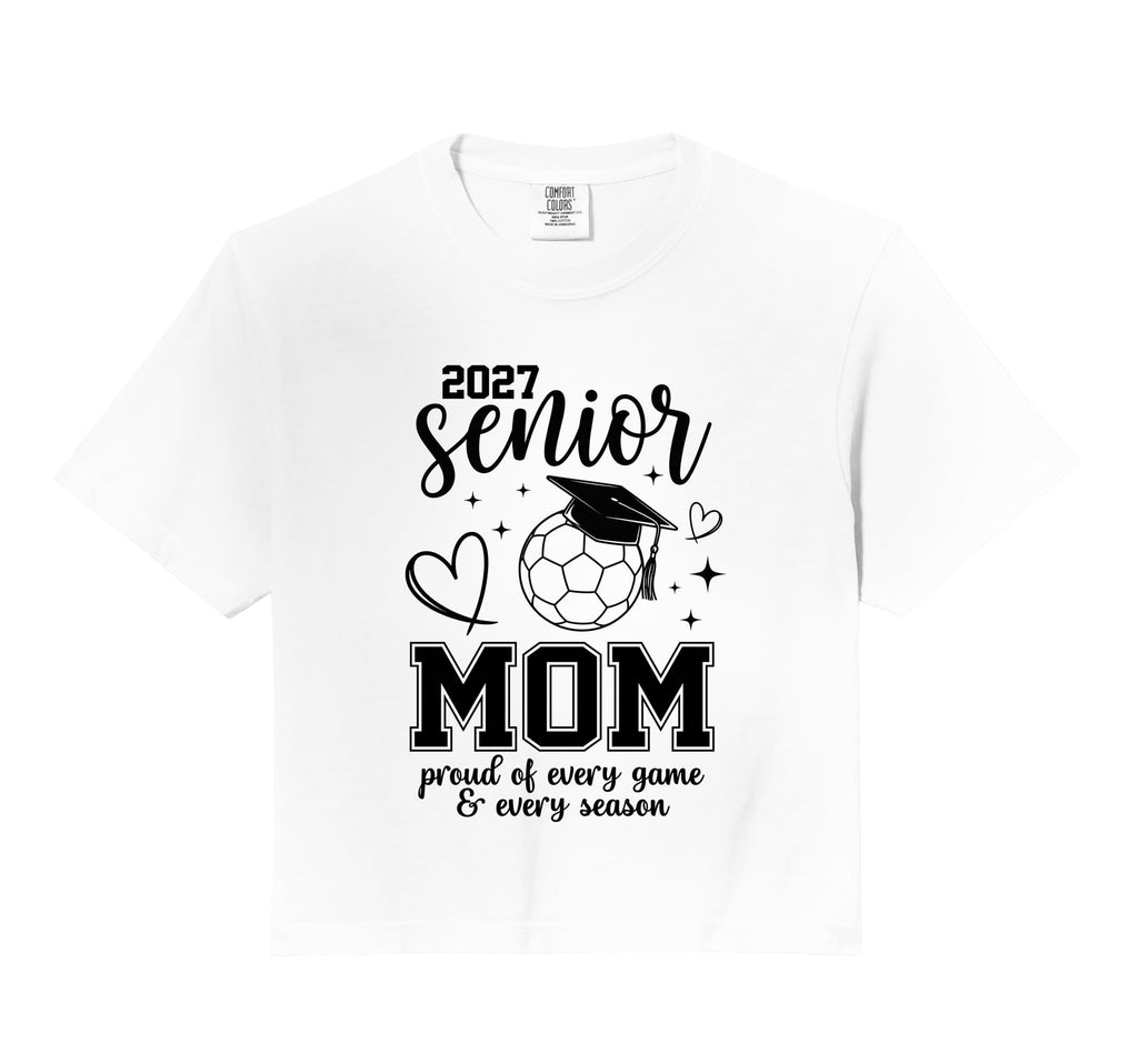 2027 Senior Soccer Mom Proud Family Hoodie - Minimalist Print Unisex - T-Shirt, Sweatshirt, Hoodie