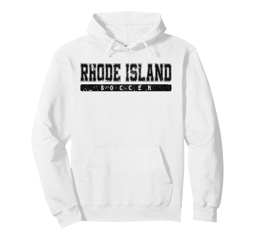 Rhode Island Soccer Black Text Hoodie - Minimalist Print for Adults - T-Shirt, Sweatshirt, Hoodie