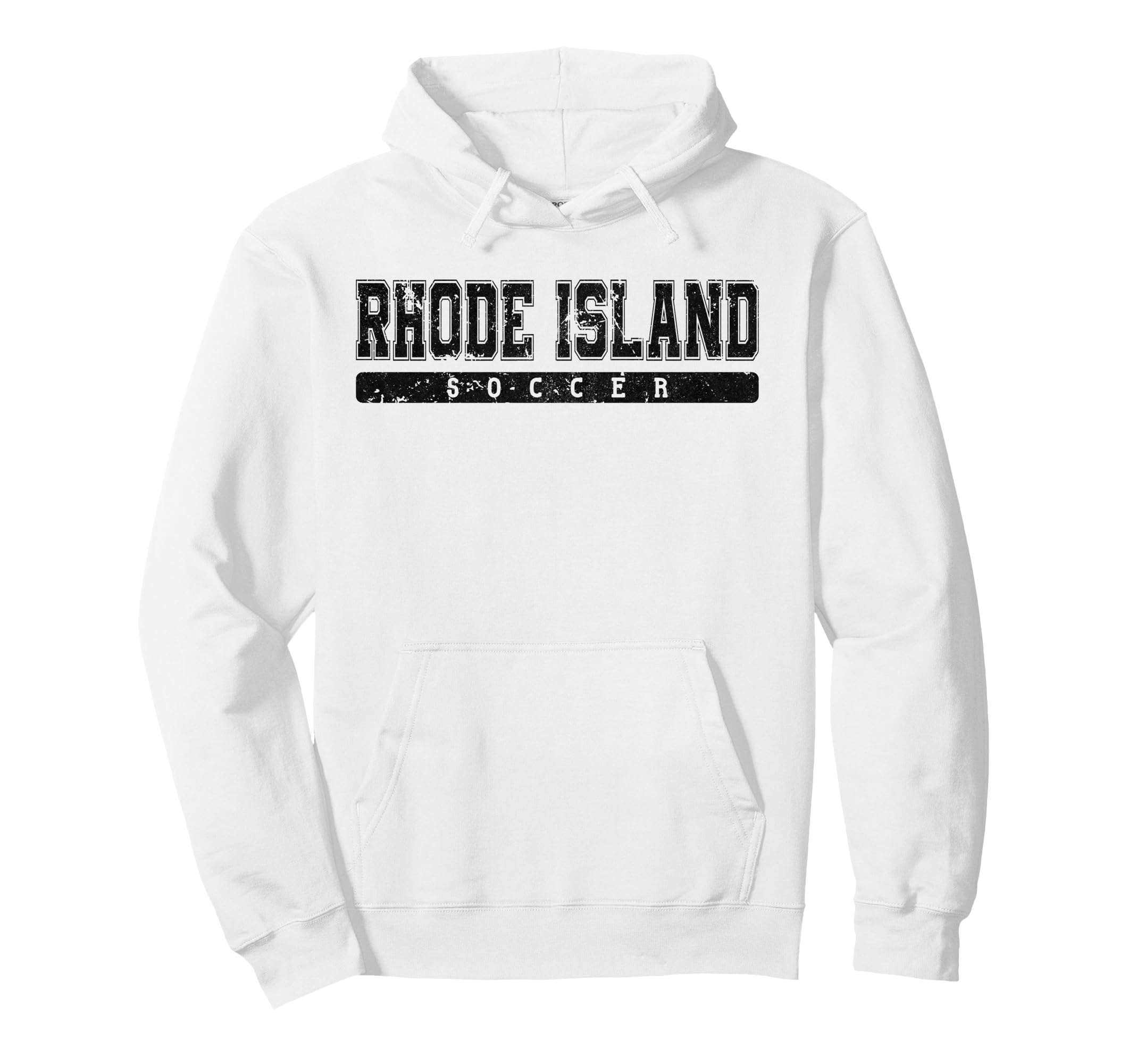 Rhode Island Soccer Black Text Hoodie - Minimalist Print for Adults - T-Shirt, Sweatshirt, Hoodie