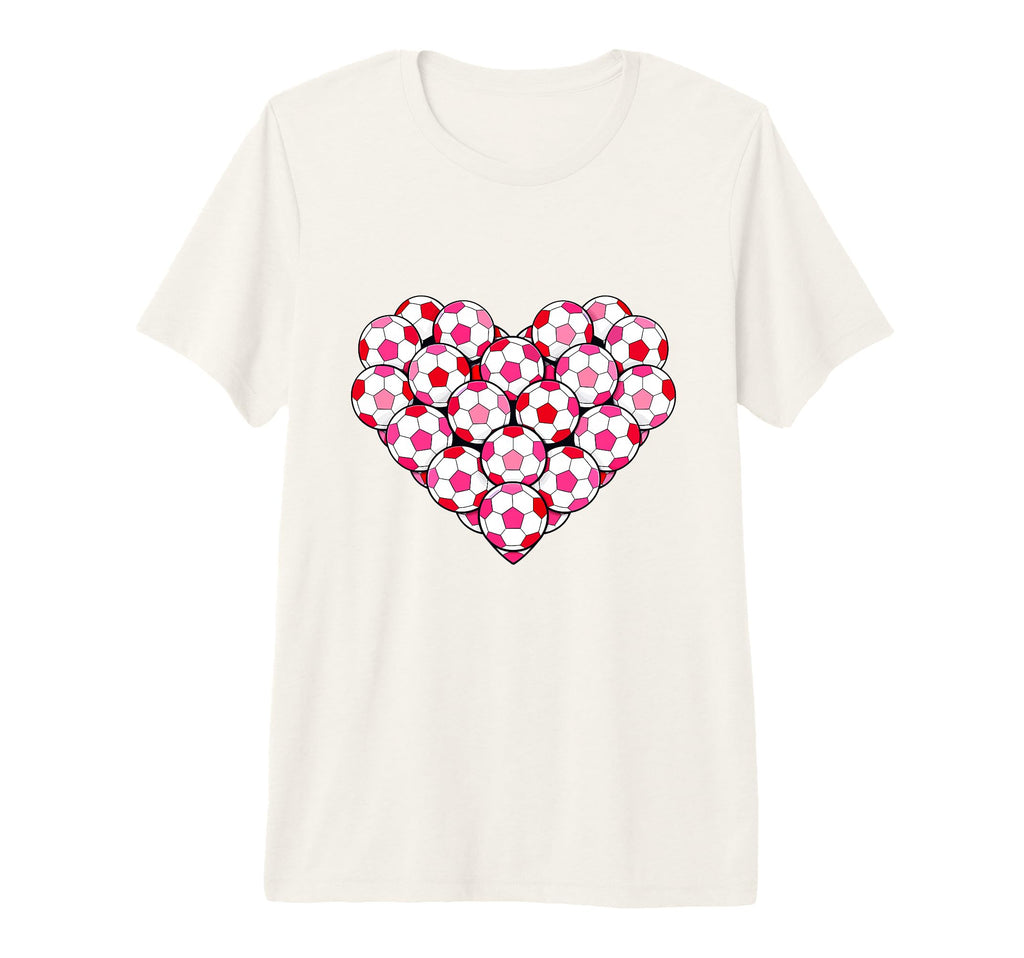 Heart Shaped Soccer Ball Pattern Tri T-Shirt - Minimalist Print Unisex - T-Shirt, Sweatshirt, Hoodie