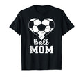 Ball Mom Heart Funny Soccer Mom T-Shirt - Unique Graphic Unisex - T-Shirt, Sweatshirt, Hoodie