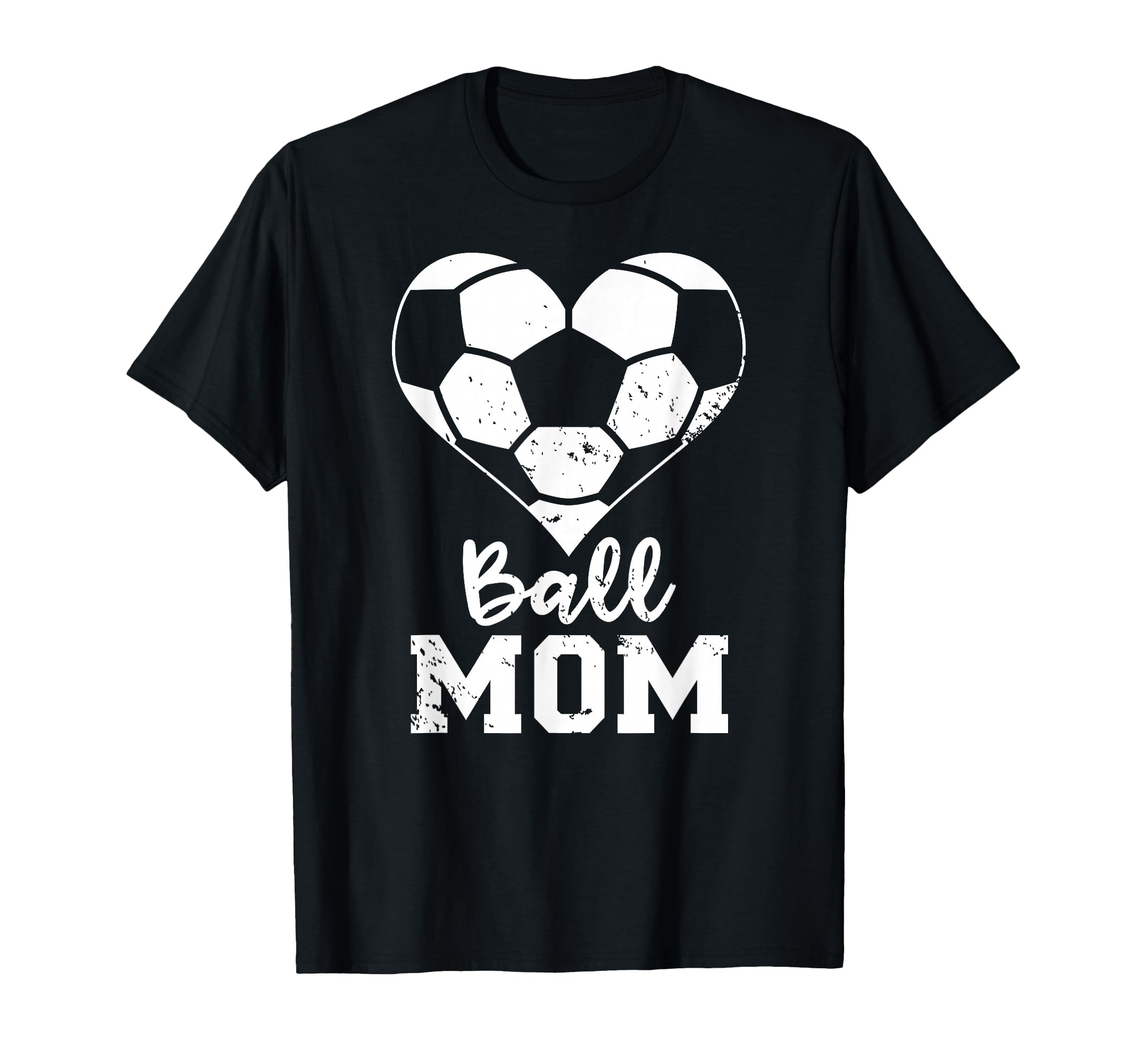 Ball Mom Heart Funny Soccer Mom T-Shirt - Unique Graphic Unisex - T-Shirt, Sweatshirt, Hoodie