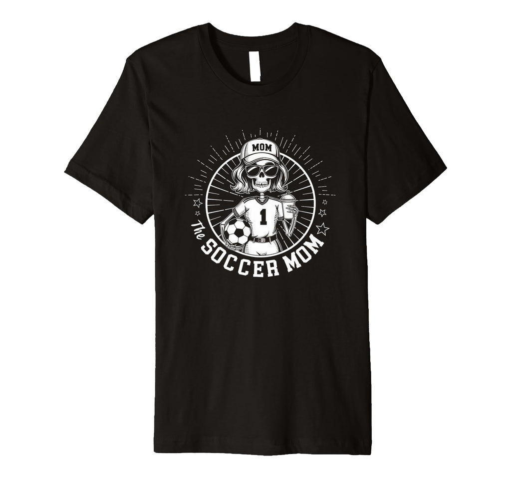 Soccer Mom Skeletton Halloween T-Shirt - Minimalist Print for Adults - T-Shirt, Sweatshirt, Hoodie
