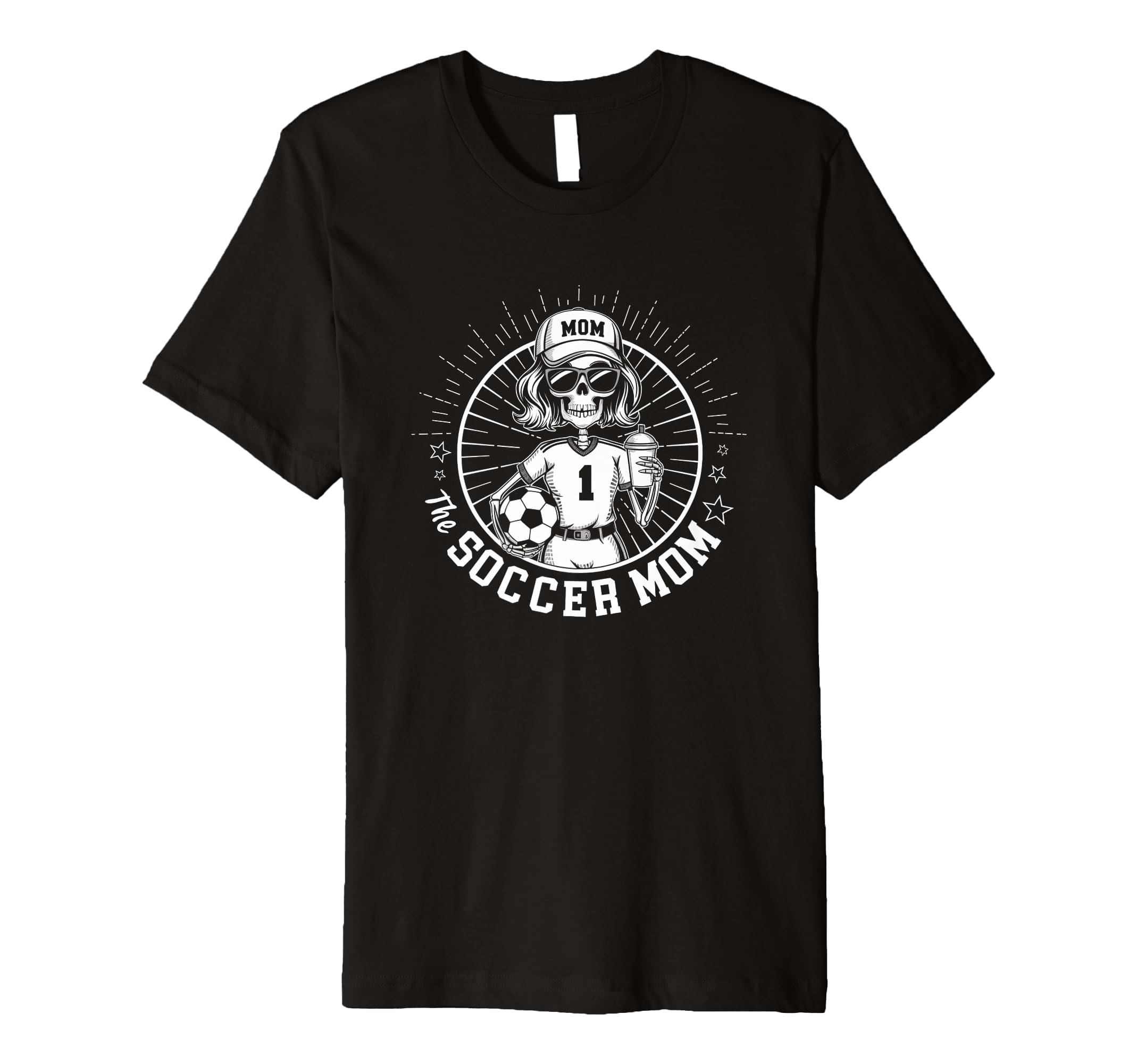 Soccer Mom Skeletton Halloween T-Shirt - Minimalist Print for Adults - T-Shirt, Sweatshirt, Hoodie