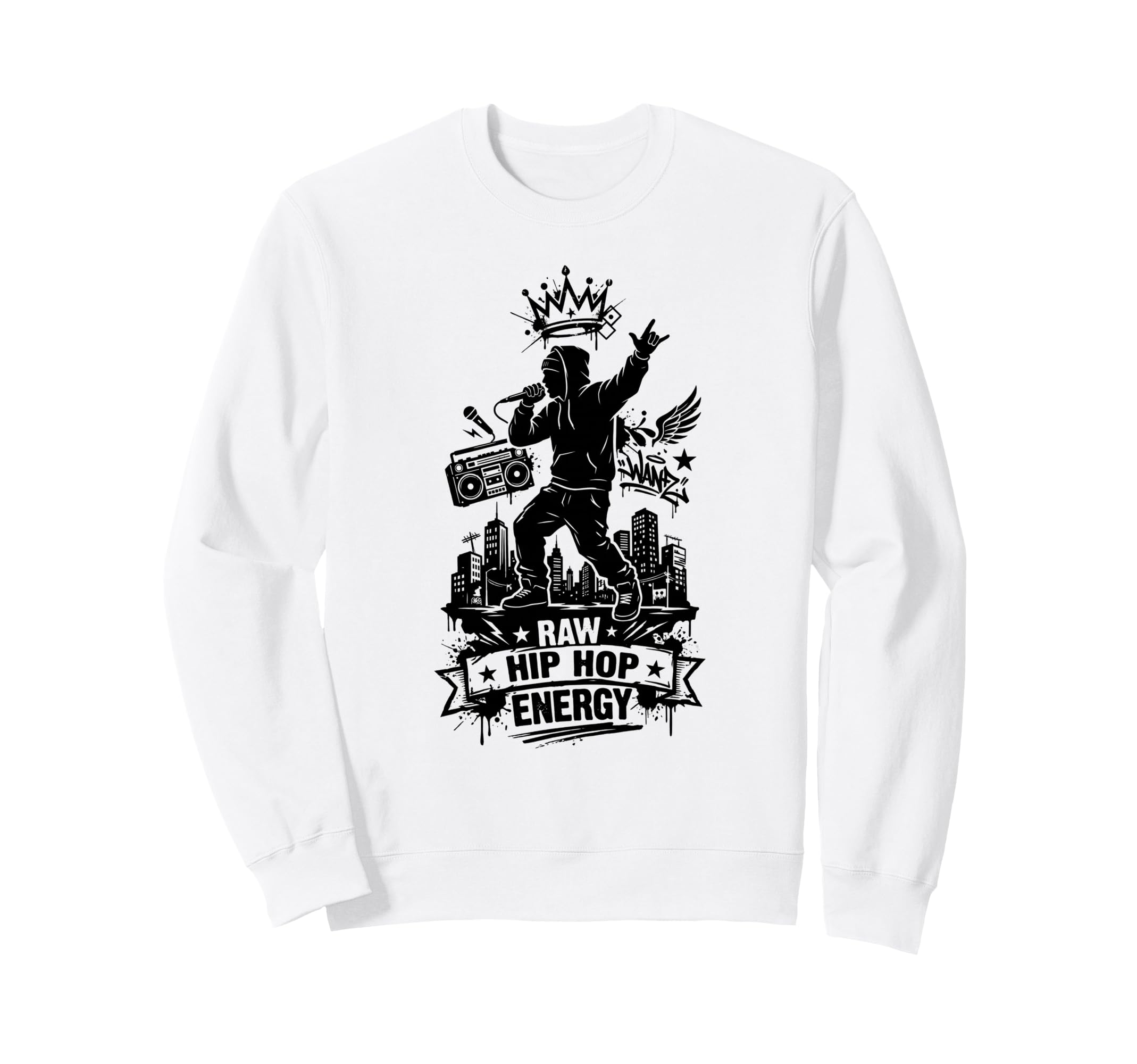 New Hip Hop Rapper Tees Old School Sweatshirt - Custom Art Print Unisex - T-Shirt, Sweatshirt, Hoodie