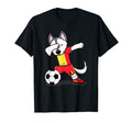 Dabbing Husky Dog Belgium T-Shirt - Casual Everyday Wear Men Women - T-Shirt, Sweatshirt, Hoodie