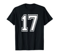 Number 17 Numbered Uniform Sports T-Shirt - Aesthetic Graphic Men Women - T-Shirt, Sweatshirt, Hoodie