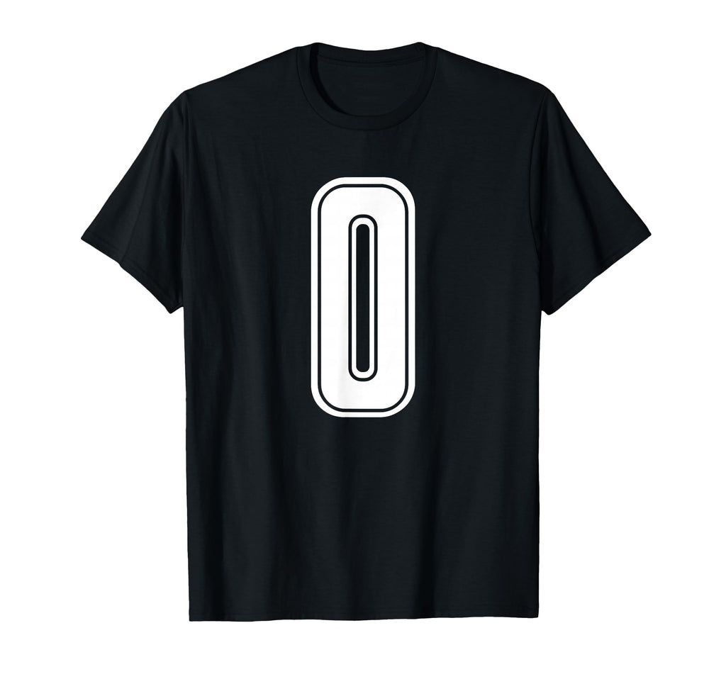 White Sport Team Number 0 T-Shirt - Fun Novelty Design for Adults - T-Shirt, Sweatshirt, Hoodie